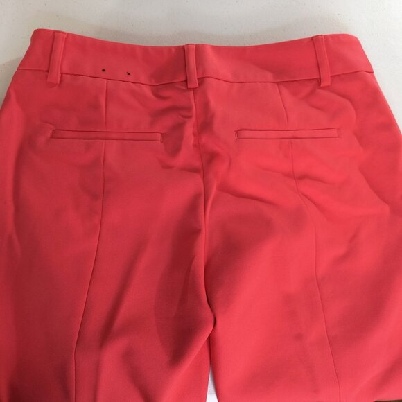 Express Columnist Ankle Low Rise Size 00 Short Hot Coral Stretch Pants - Picture 6 of 10
